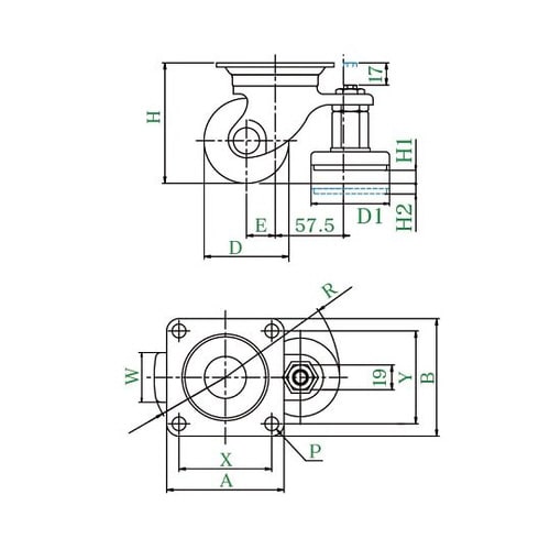 HG−AF型キャスター