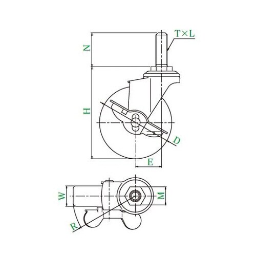 SUS−ET−S型キャスター