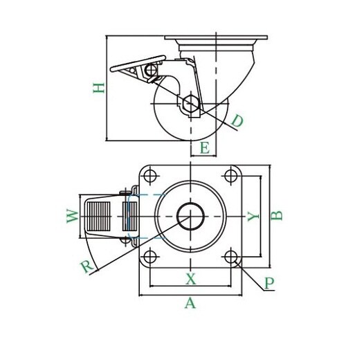 SUS−HG−S型キャスター
