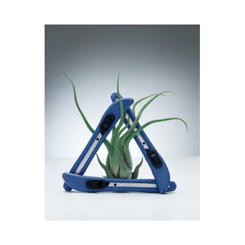 カッターナイフ標準型・グリップ付きユニバーサル 青