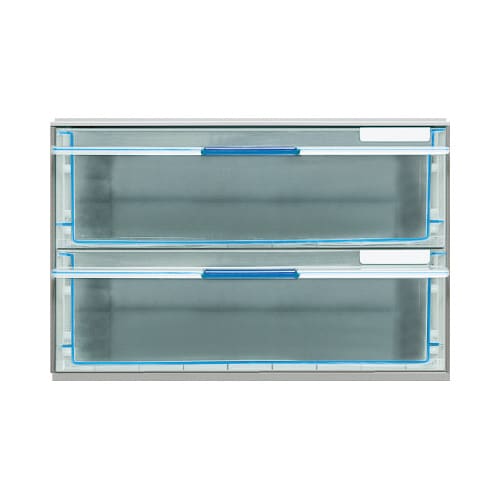 レターケースUNIFEEL 透明引き出し深型2段