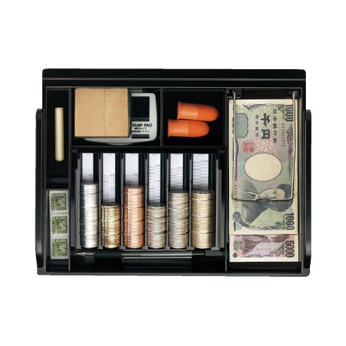 手提げ金庫 B5 シリンダー錠・ダイヤル錠 濃灰