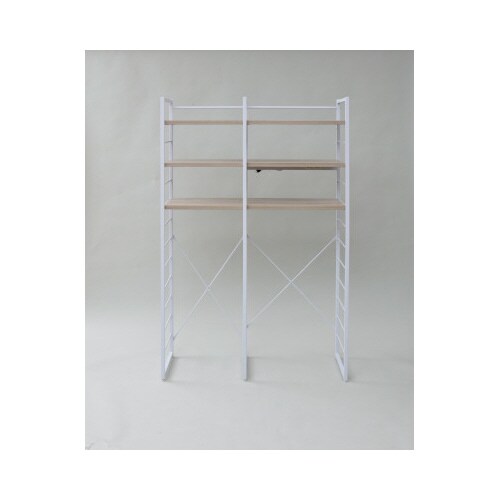 伸縮式家電収納ラックワイド コンセント付き