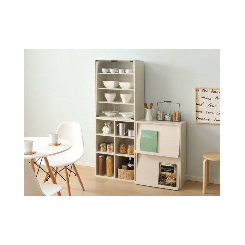 ガラスキャビネット Collanシリーズ OW