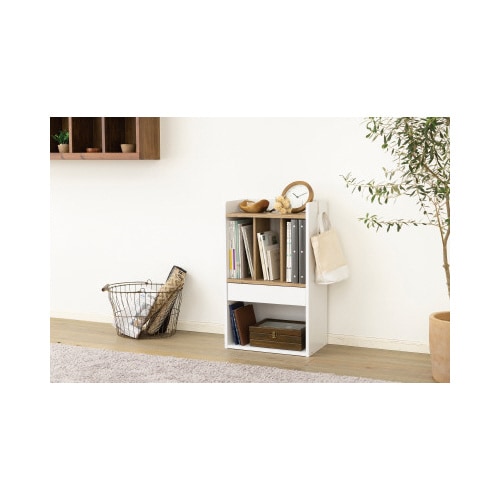 ランドセルラック アッシュブラウン/ホワイト