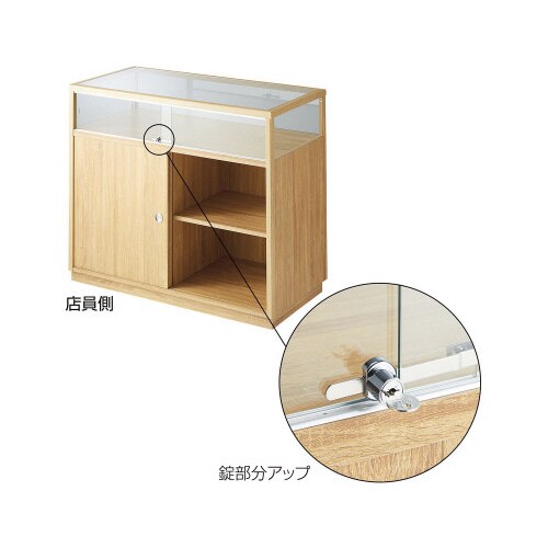 木製ショーケース スクエアタイプ ラスティック柄