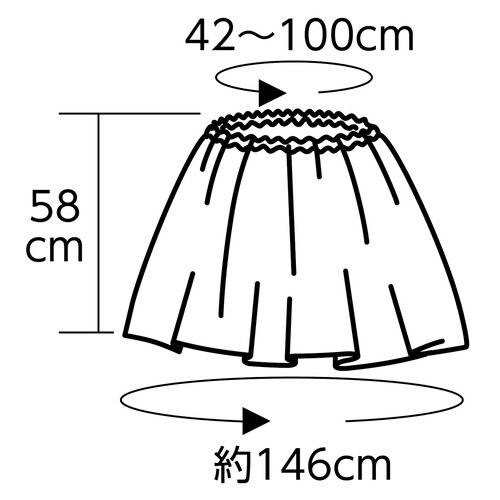 ソフトサテンマント・スカート ストレート 茶