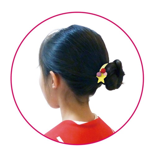 星付カラフルヘアタイ 黄