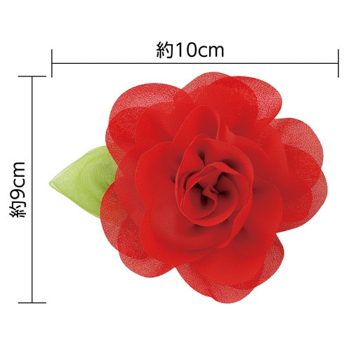 コサージュバッジ レッド