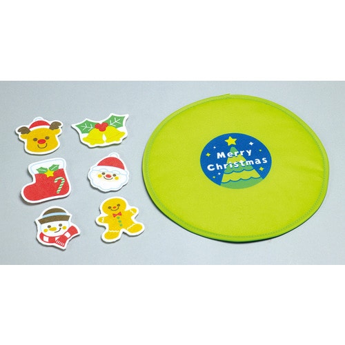 フェルトでくっつくクリスマスリース