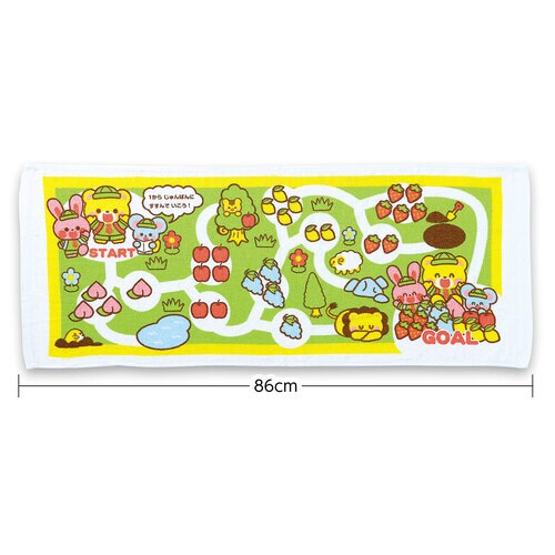 めいろタオル あつめてくだもの