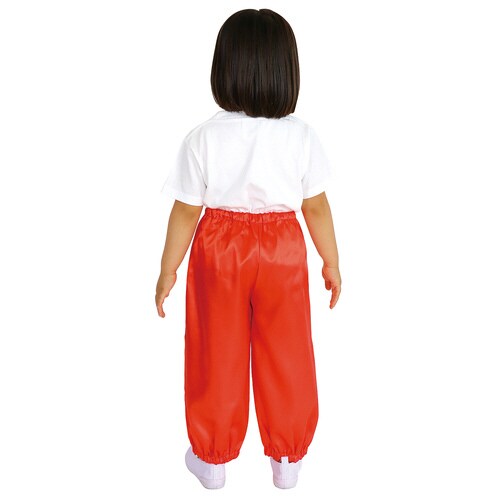 ソフトサテン サルエルパンツ Cサイズ 赤