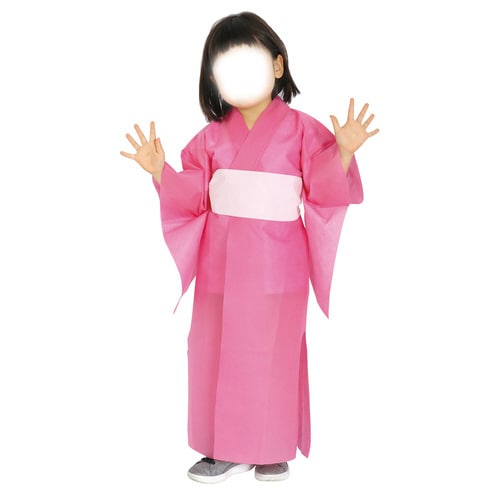 衣装ベース着物(おくみ付き) 桃