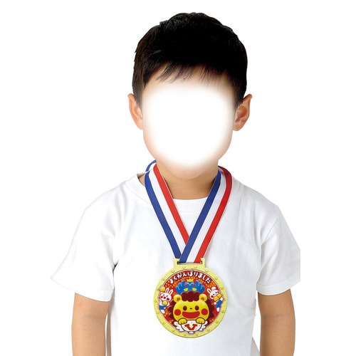 ゴールド3Dカラーメダル フレンズ