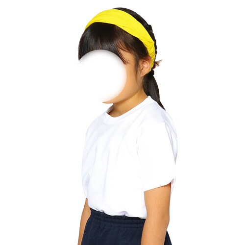 カラー ヘアーターバン 黄