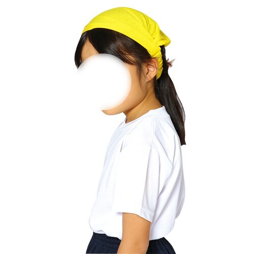 カラー ヘアーターバン 黄