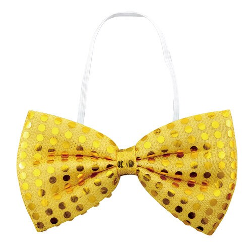 キラキラ蝶ネクタイ金・キラキラハット黒