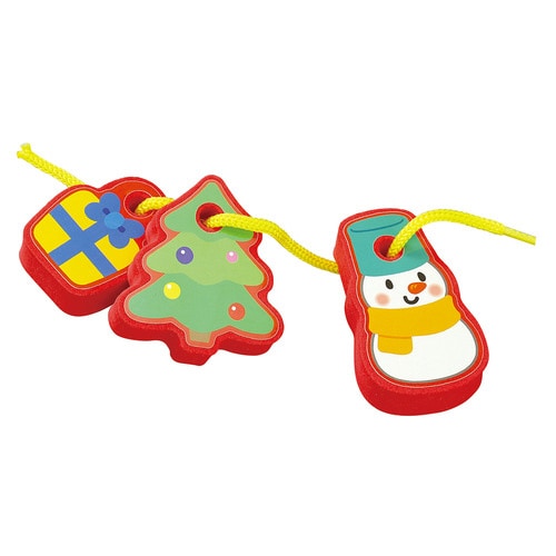 クリスマスブーツのかたちあわせ&ひもとおし