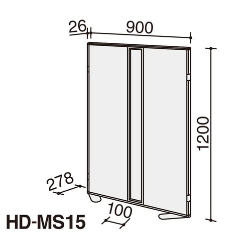 ホームパーティション 窓付き