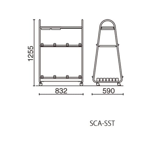 収納庫 キャリオ 上棚トレーコンビタイプ