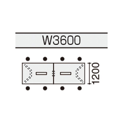 会議テーブル WT400 角形 配線有