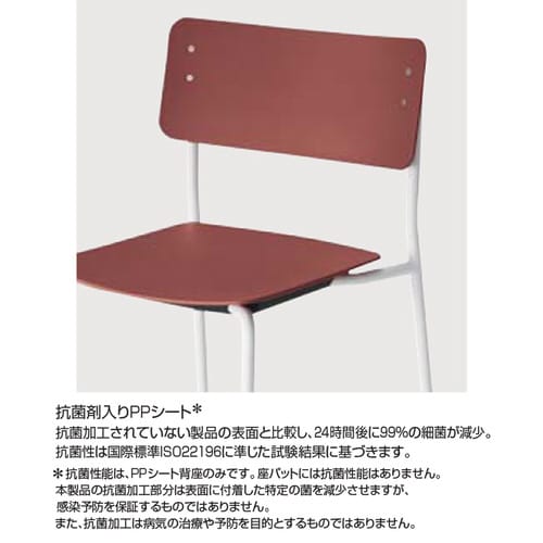 チェア プロッカ 4本脚 背樹脂 座クッション