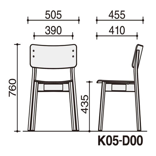 チェア プロッカ 木脚 背座樹脂