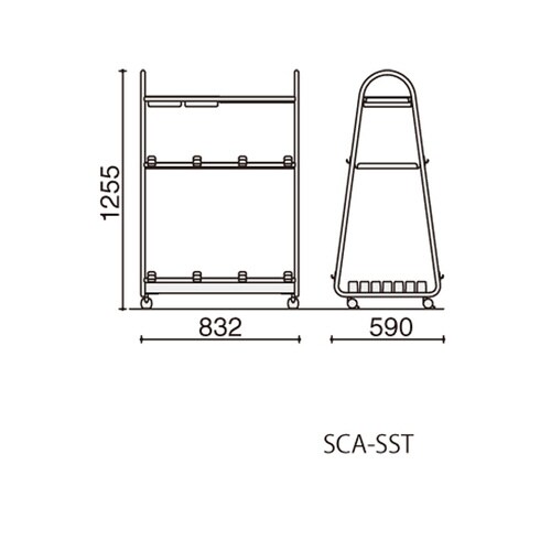 収納庫 キャリオ 上棚トレーコンビタイプ