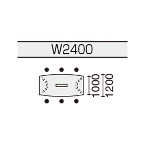 会議テーブル WT400 ボート形配線有