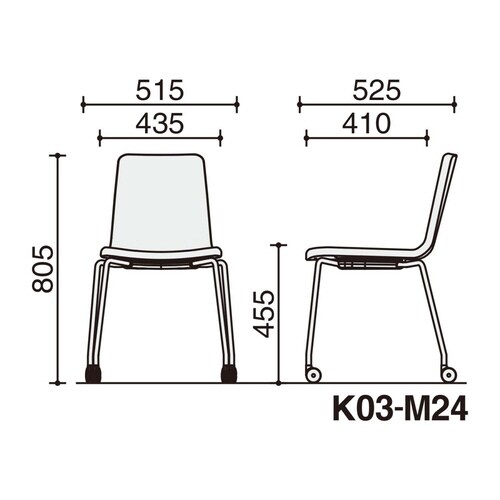 チェア ミケット キャスター脚 背座張りぐるみ