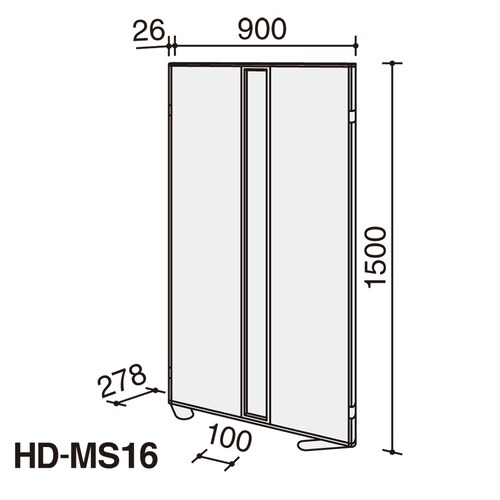 ホームパーティション 窓付き
