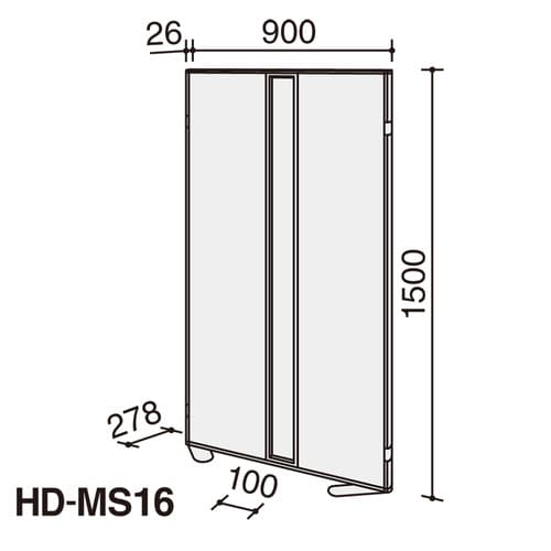 ホームパーティション 窓付き