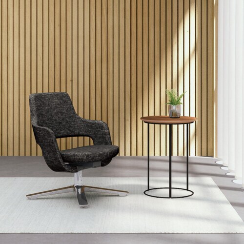 テーブル 750 リノリウム天板 ブラック塗装脚