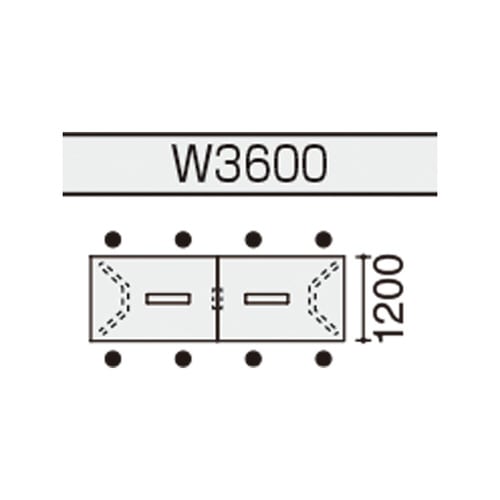 会議テーブル WT400 角形 トレー