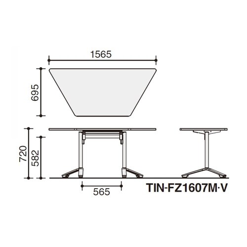 教育用家具 イニシア テーブル 台形