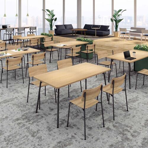 テーブル フランカ 正方形スチール4本脚 天板