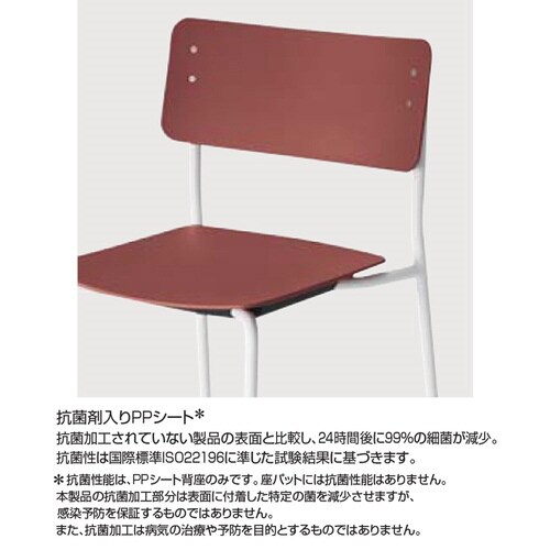 チェア プロッカ 4本脚 背樹脂 座クッション