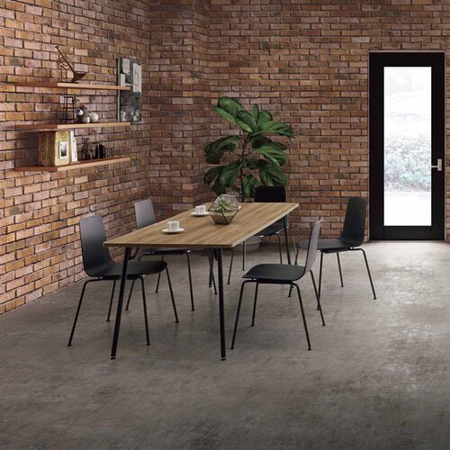 テーブル フランカ 角形スチール4本脚 天板