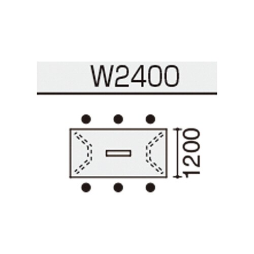 会議テーブル WT400 角形 トレー