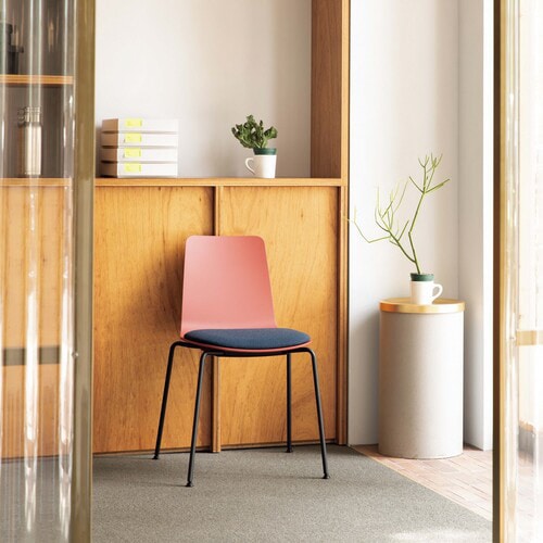 ミケット キャスター脚 背座合板 座パッド付