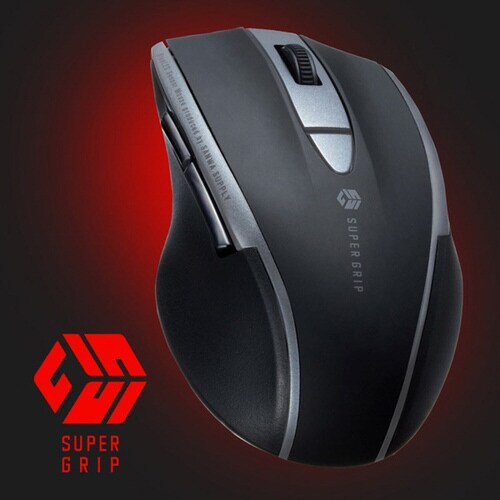 静音ワイヤレスブルーLEDマウス(5ボタン)