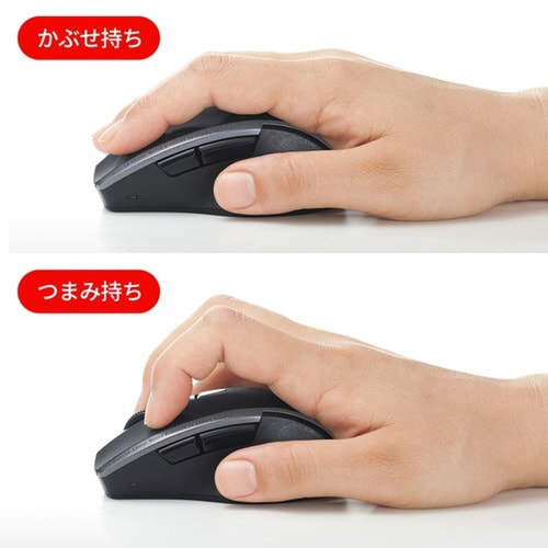 静音ワイヤレスブルーLEDマウス(5ボタン)