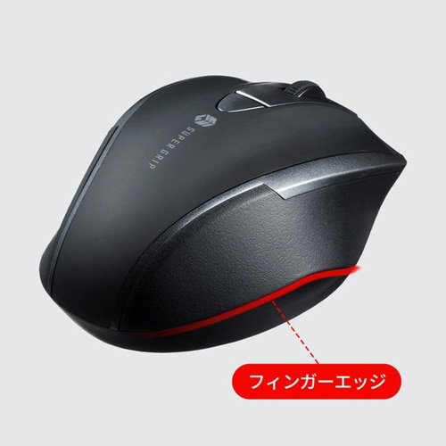 静音ワイヤレスブルーLEDマウス(5ボタン)