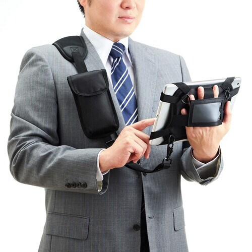 タブレット用ショルダーベルト&ハンドホルダー