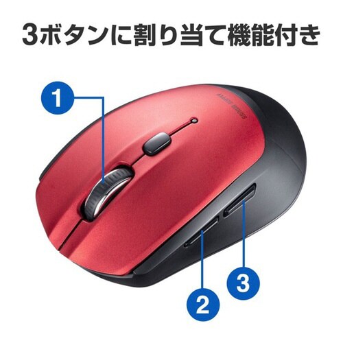 BluetoothブルーLEDマウス(5ボタン)