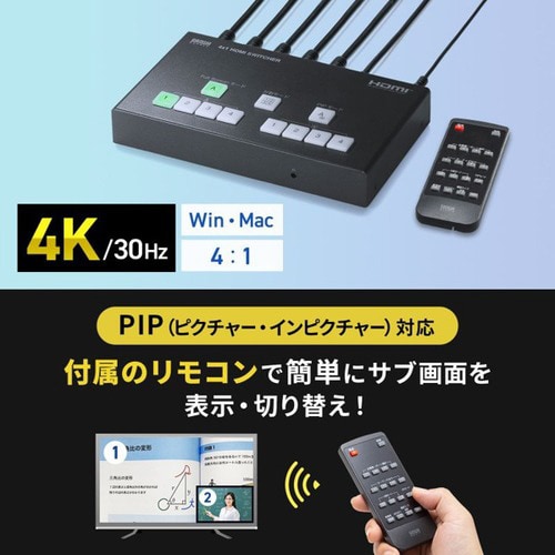 4入力1出力HDMIスイッチャー