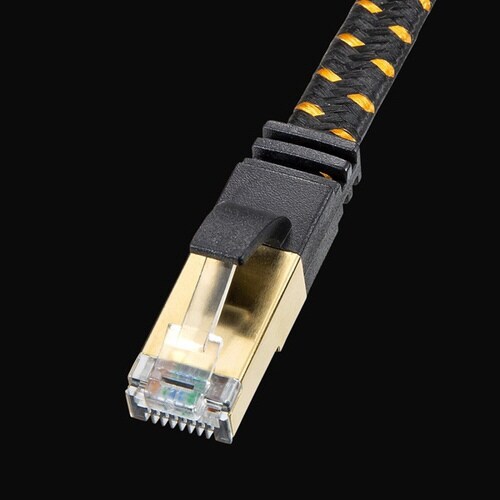 カテゴリ8メッシュフラットLANケーブル