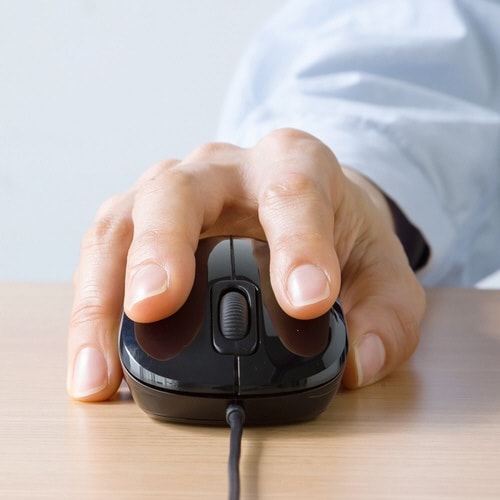 抗菌・静音有線ブルーLEDマウス