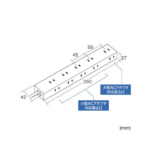 電源タップ 2P 10個口 強力ネオジムマグネット