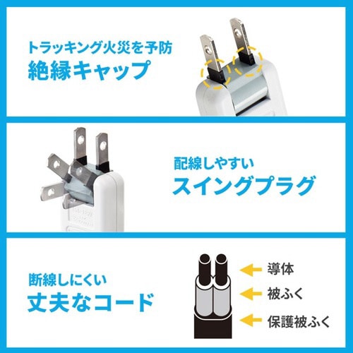 USBシャッター付きタップ